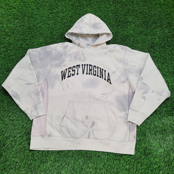 West-Virginia Mountaineers Hoodie XS 23x27 Gray White - Picture 1 of 14